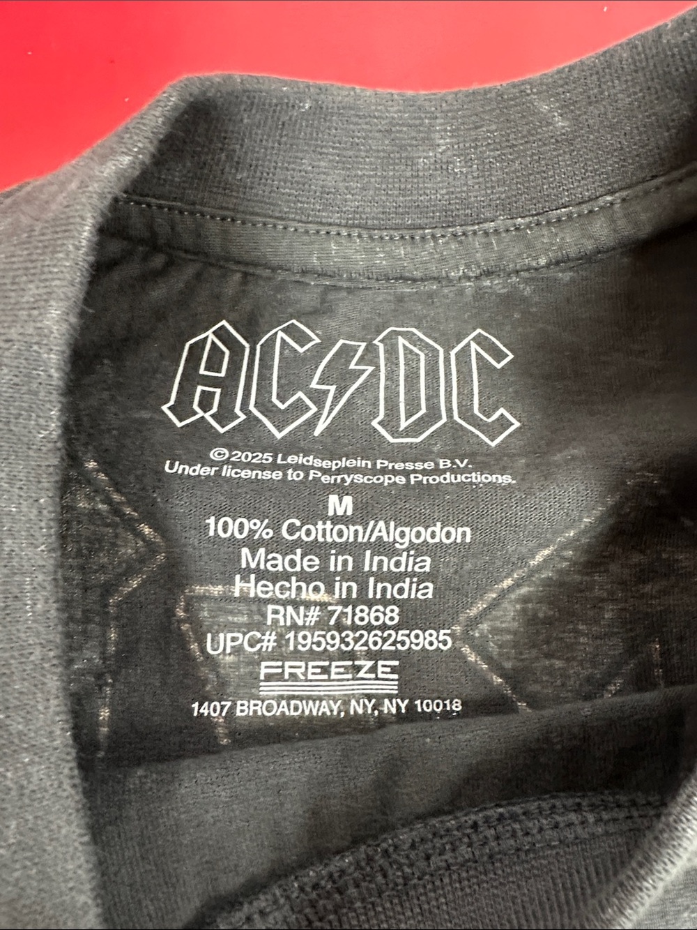 AC/DC Black Tee with Multicolor Cannon Graphic - Picture 2 of 4